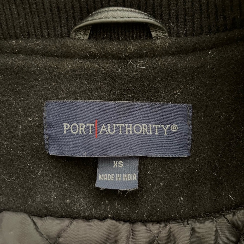 Port Authority Wool and Leather Letterman Bomber Jacket - Picture 8 of 14